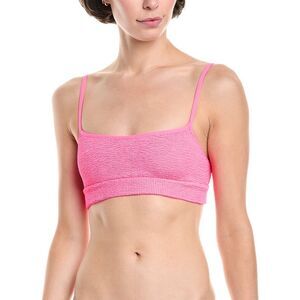 Bond-Eye Swim Womens  Strap Saint Crop Bikini Top, Yellow